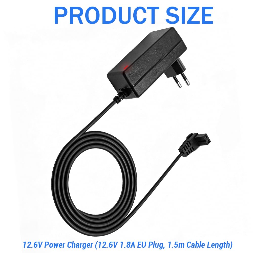 Cargador de 12.6V Compatible con Aiper Seagull SE 600, 1000, HJ1103J, HJ1102, 1500, AIPURY1500, P1111 Limpiador de Piscina Robótica Inalámbrica — view 2