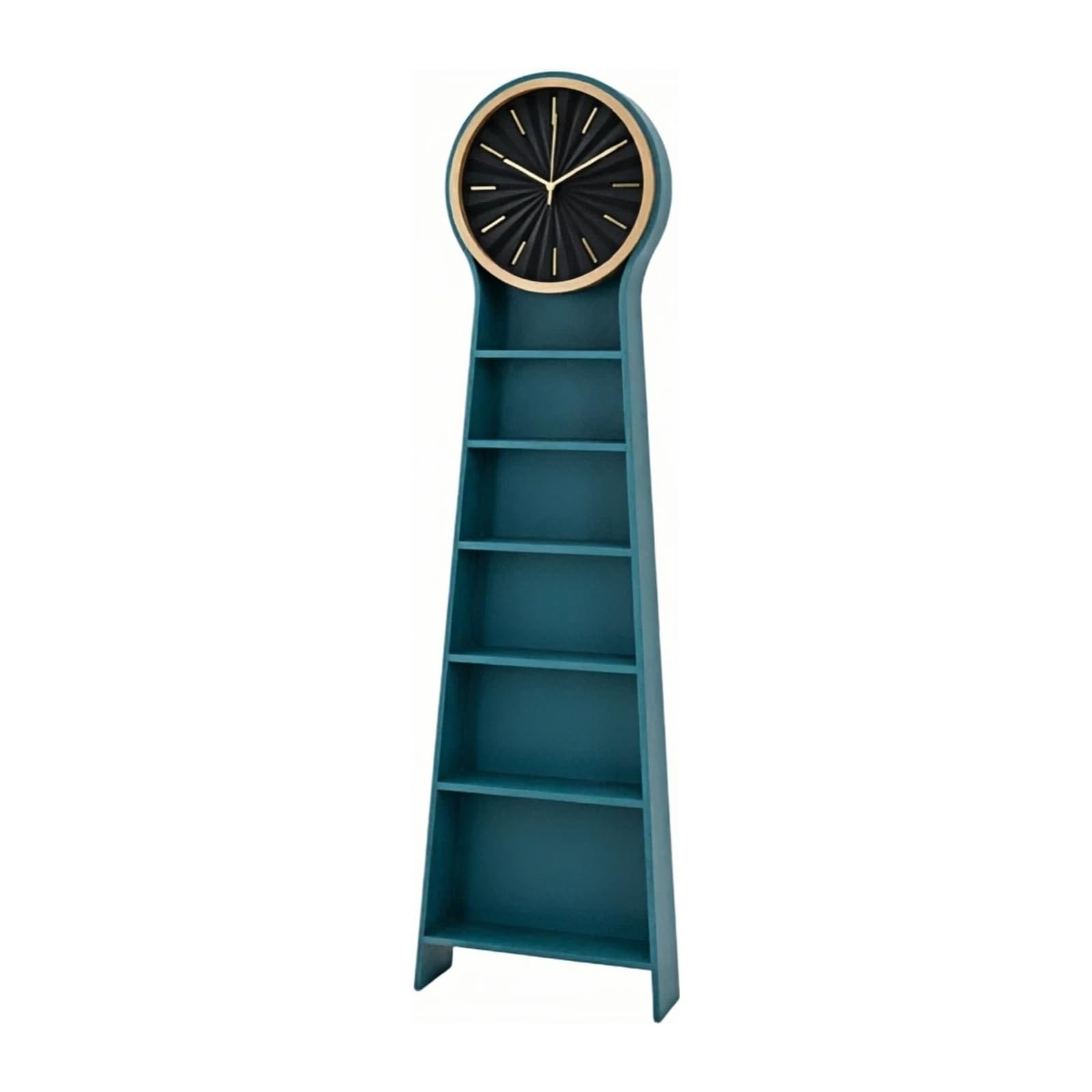 WANGHAI-666 Grandfather Clocks Wood Standing Clock Floor Quartz Silent Freestanding Bookshelf Timepiece