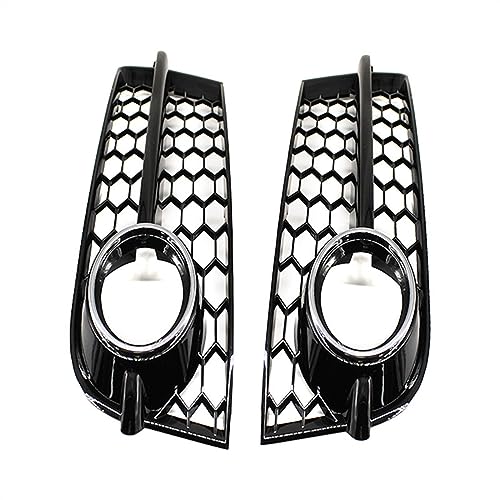 Garniture de couvercle de feu antibrouillard argent pour calandre avant TT 8J design nid d'abeille