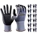 TARANTULA Nitrile Coated Safety Work Gloves, 13 Gauge Grey nylon/spandex shell with Black Breathable Foam Nitrile Coated on Palm and Fingers, 12 Pair Per Pack