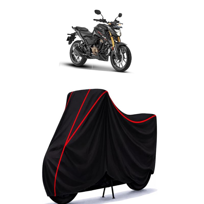 Image of CB 300 F Water Resistant Bike Cover for All Motorcycles & Scooters | Heavy Duty Premium Taffeta Fabric | UV Protection, Dustproof, Scratchproof | All Weather Two Wheeler Body Cover with Elastic Bottom