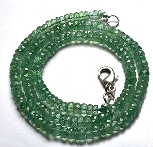 Perles de kyanite verte en fil de 43cm pour concevoir vos colliers d'été bohèmes