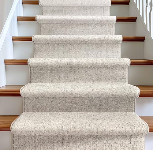 Well Woven Ivory Hallway & Stair Runner Rug