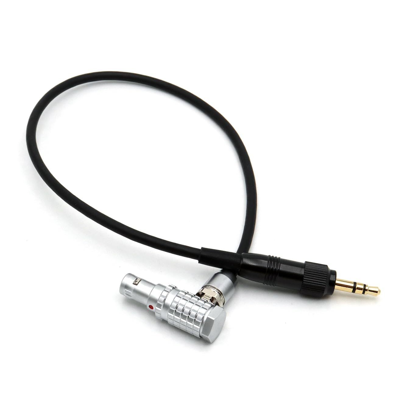 Audio Cable Elbow 0B 6Pin Male to TRS Jack 3.5mm with Lock for ARRI Alexa 35/miniLF, Sony D11 Camera - 50cm