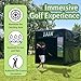 Jain Pro Inflatable Golf Simulator Tent Enclosure - Portable Practice Hitting Cage with Screen, Weather-Resistant, Fits All Launch Monitors, Indoor/Outdoor Use (Polyvinyl Chloride)