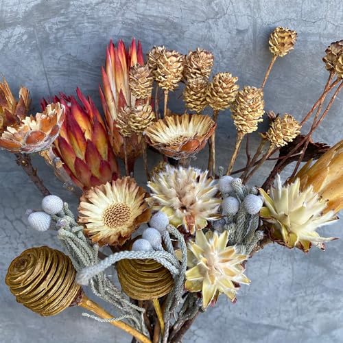 Ramo de flores secas exóticas de 16 pulgadas miniatura 5