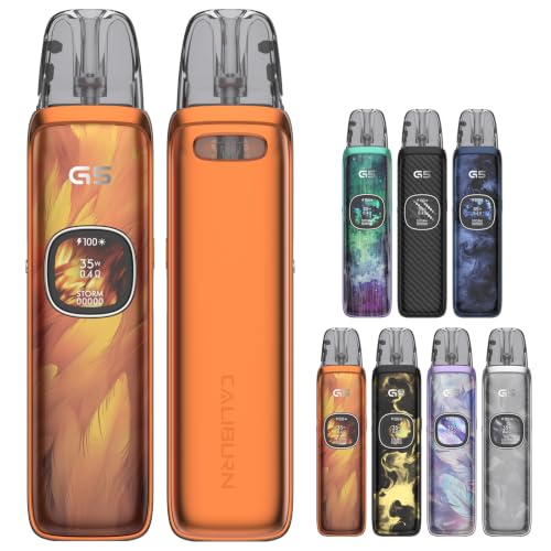�yG5 Kit���K�i�z�d�q�^�o�R Caliburn G5 Kit �J���o�[�� G5 �X�^�[�^�[�L�b�g pod�^ �x�C�v 1600mAh�o�b�e���[ 0.85�C���`�̃X�N���[������ �X�}�[�g�g���v���^�b�v�R���g���[�� �G�A�t���[������ 35W 3ml MTL&