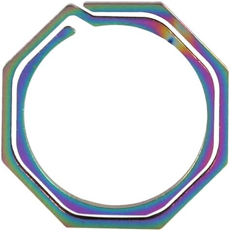 Miniatura 7 de VGEBY 1 llavero colgante, llavero octogonal de aleación para herramienta de clip de bolsillo, Negro -, Grande