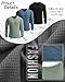 Baggyfly 3 Pack Men's Waffle Shirts Long Sleeve V Neck Raglan Sleeve Knit Tops Casual Thermal Undershirts with Pocket Regular(Gray Green, Haze Blue, Black,Large)