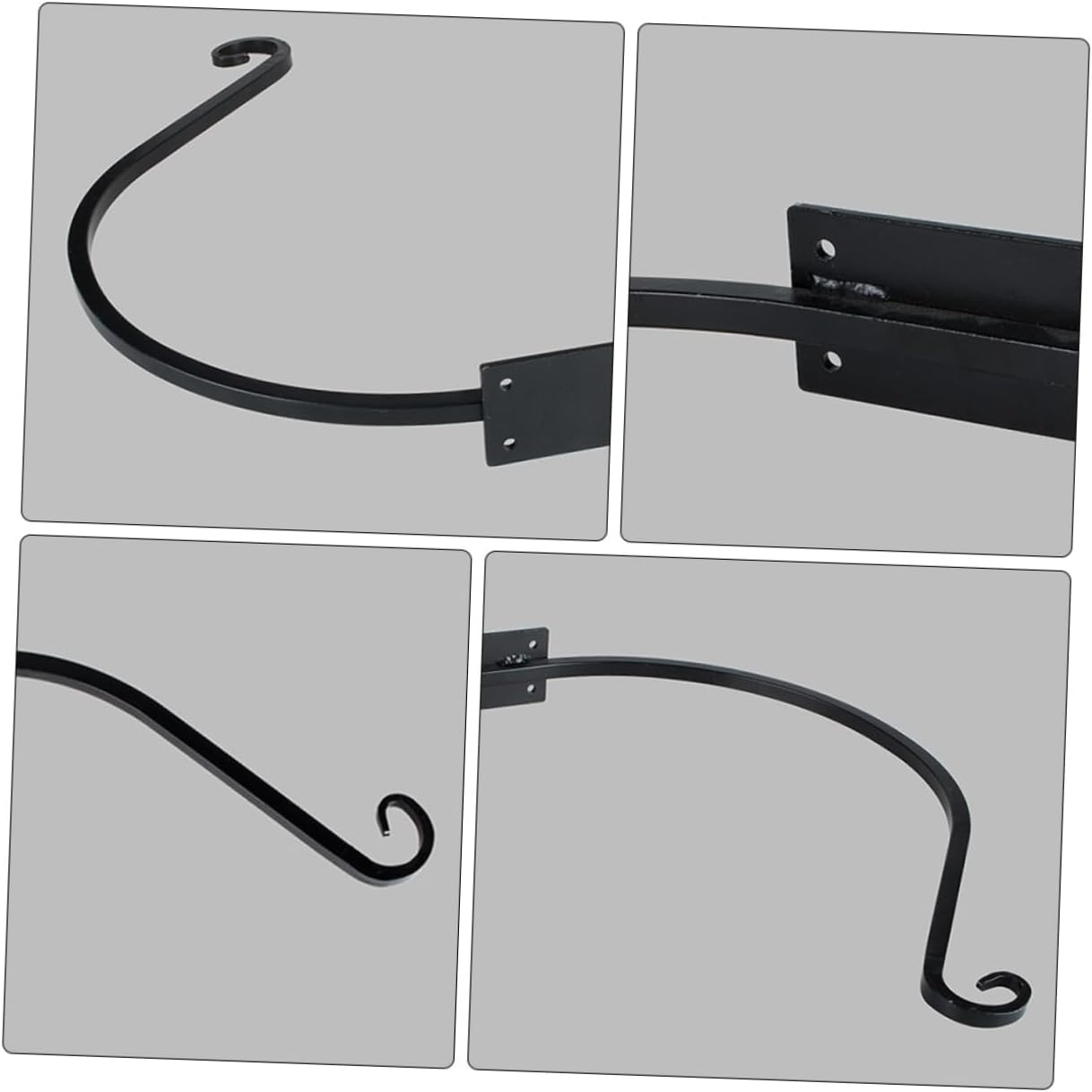 ibasenice Metal Plant Hanger Wall Plant Bracket Curved Hook Decorative Home Accessory