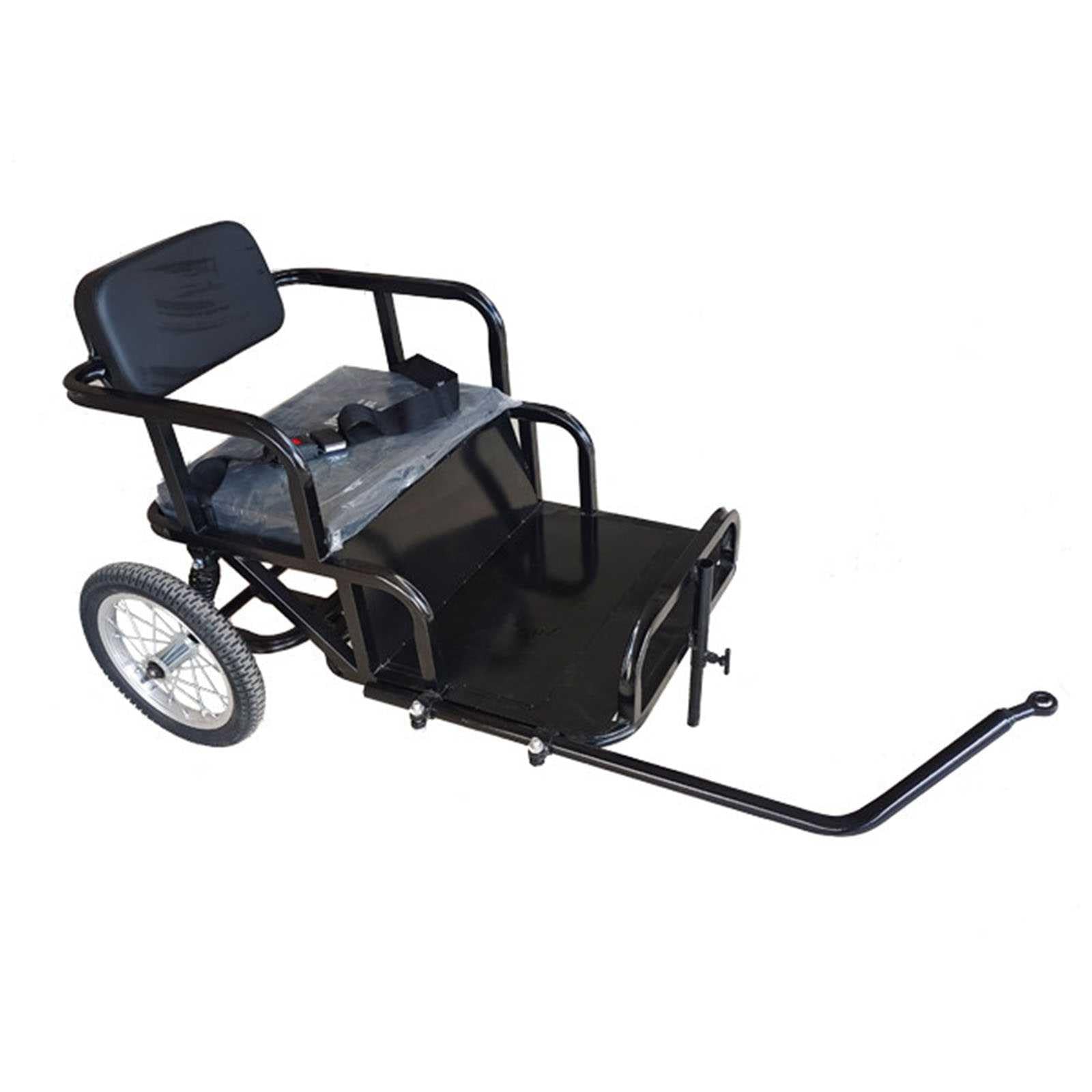 Carrito para bicicleta con asiento suave de 20 pulgadas de ancho, capaz de transportar remolques de bicicleta, capacidad de carga de 100 kg, fácil de instalar, para camping, compras, viajes