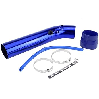Air Intake Hose 76 mm Car Universal Aluminium Air Intake Pipe Filter Hose Kit Blue