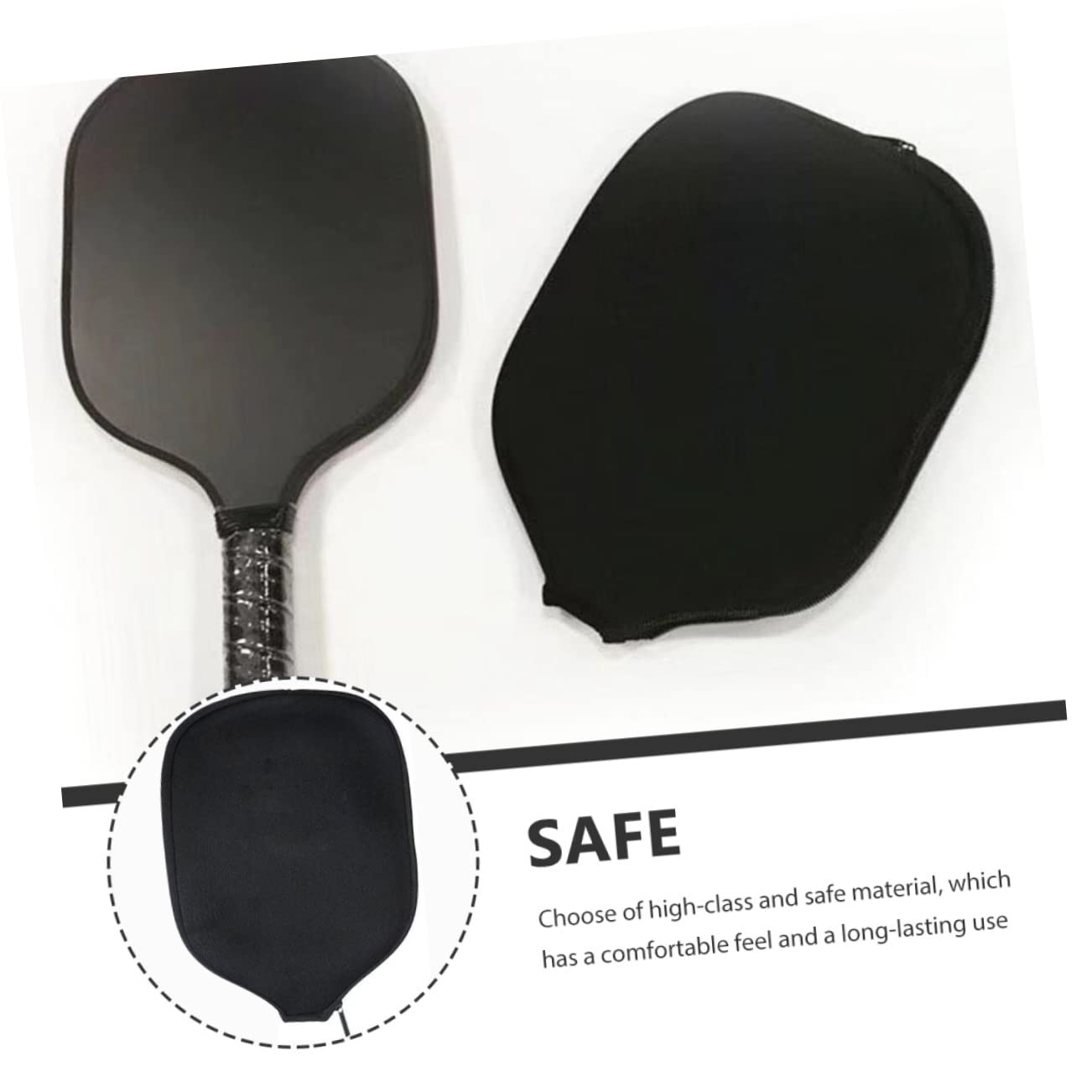 TOYANDONA Schlägerschutz Ball Gericht schützend Schutzhülle für die Schlägeraufbewahrung Tischtennis Fledermausabdeckungsfall Schutzhülle für Sportbälle Paddel Ärmel Neopren-Material Schwarz