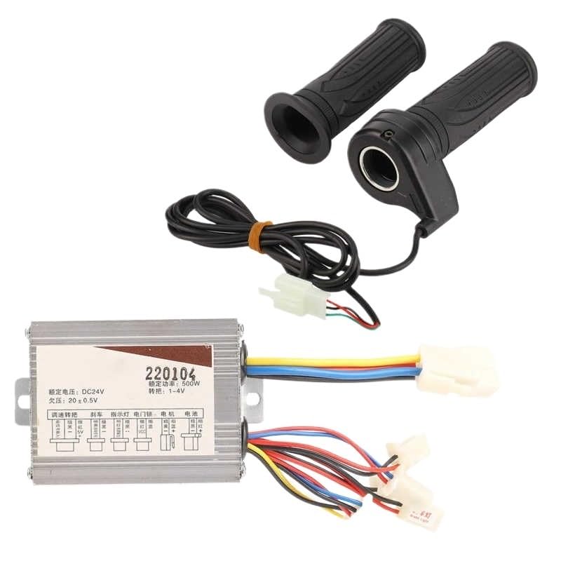 Centralina Monopattino Elettrico Kit controller spazzolato bici elettrica 24V/36V 500W Controller in lega di alluminio e set maniglia acceleratore