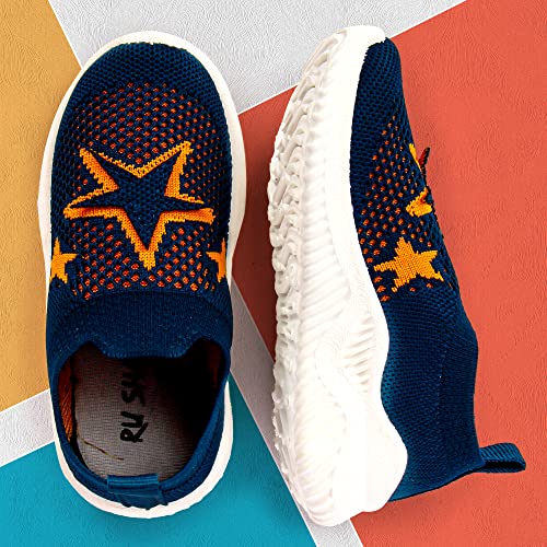 Image of Casual Shoes for 2 Years to 4 Years Kids Boys & Girls Star Non Woven Design Slip-On Light Weight Sneakers for Toddler