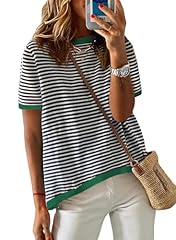 Black White Placed Stripe,green Trim