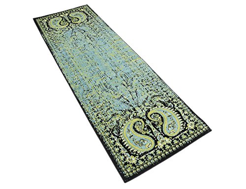 Image of Unique Loom Imperial Collection Modern Traditional Vintage Distressed Aquamarine Runner Rug (2' 0 x 6' 0)