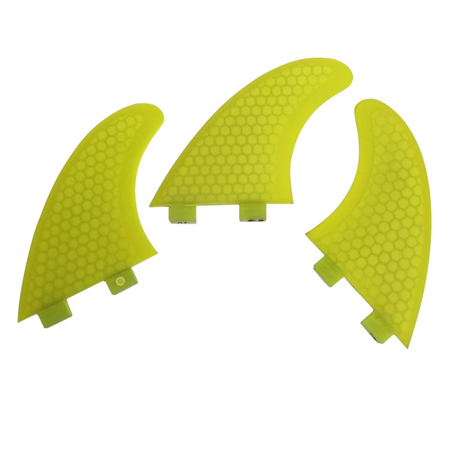 Surfing Fins 3 Pcs Surfboard Fins Fiberglass Honeycomb Fish Fin Surfing Accessories Dedicated Tail Rudder G3,G5,G7 (Color : White, Size : G5)