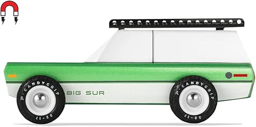 Miniatura 8 de Candylab Toys - Colección Americana - Big Sur Green - Juguete de coche de madera hecho a mano de primera calidad