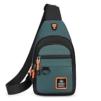 Herren-Brusttasche Handtasche, leichtes Nylon-Gewebe Umhängetasche Schultertasche Stilvolle lässige Herren-Hüfttaschen Herren-Brusttasche, Schwarz, modisch – Ansicht 4