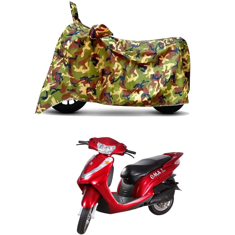 Image of Waterproof 100% PVC Coated Bike Scooty Two Wheeler Body Cover Compatible for Lohia Oma Star STD /UV-Rays /Heat Protection /Birds Dropping /Scratchproof /Dust Proof /All Varient[6X6 Jungle Print]