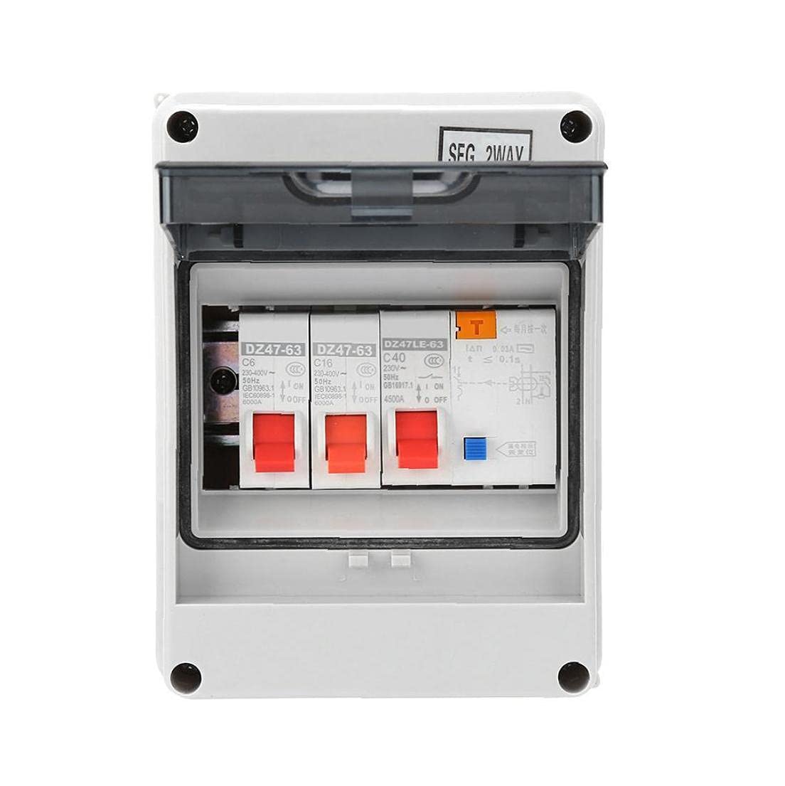 Buy 2 Way Consumer Unit Circuit Breaker Panel, Mini Leakage Circuit