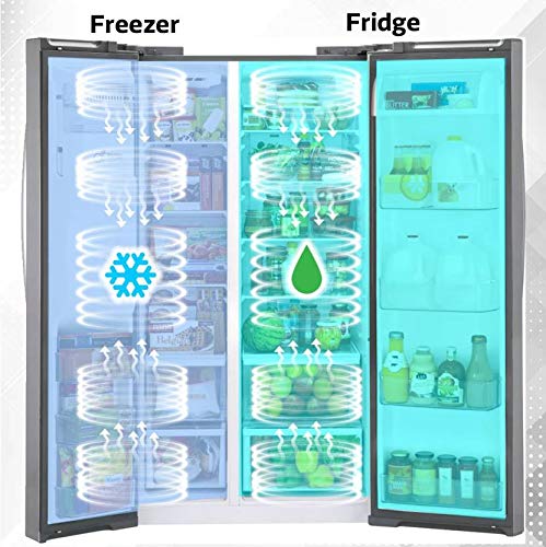 Image of Samsung 604 L Inverter Frost-Free Side-by-Side Refrigerator (RS55K52A01J /TL, Shiny River Pattern)
