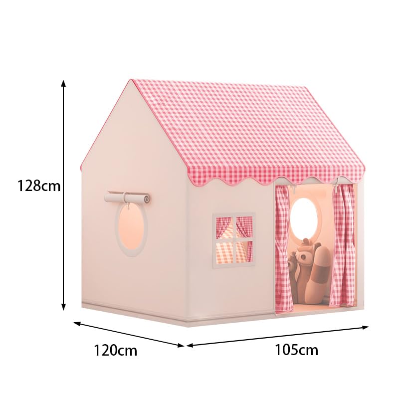 Tente de Jeu Enfants, Grande Princesse Maison de Jouets 120 x 105 x 128 cm Rose