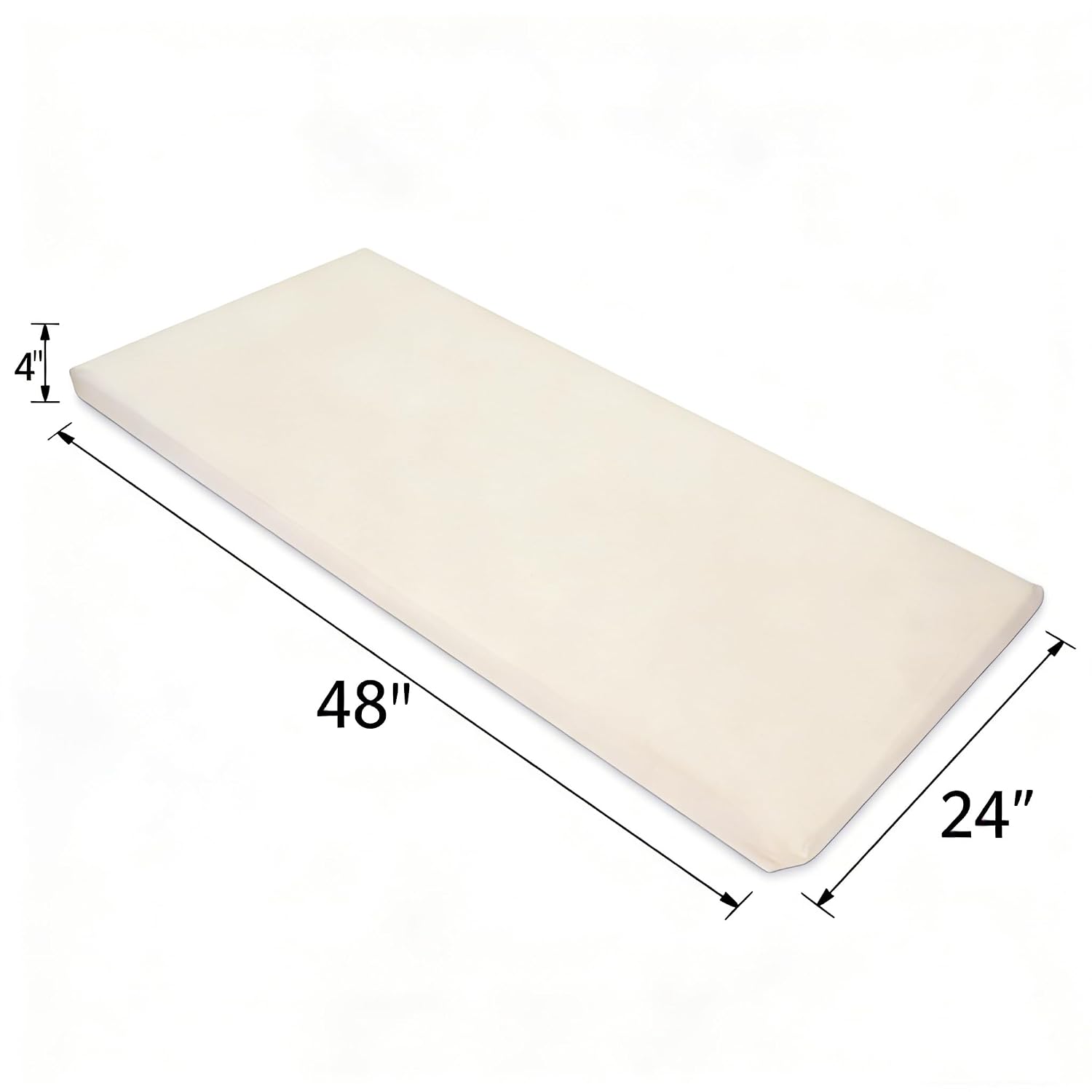 American Baby Company 2 Pack 100% Cotton Percale Fitted Nap Mat Sheet with Elastic Corners, 24" x 48" x 4" - Soft & Breathable Rest Mat Sheet or Nap Mat Cover for Daycare & Preschool, Cream