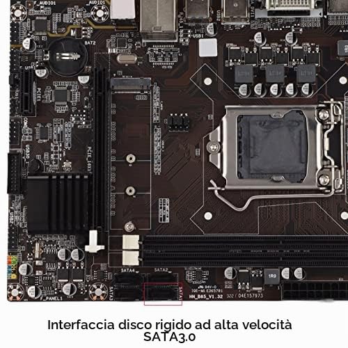 Fockety Scheda Madre, Scheda Madre per Computer Desktop B85 DDR3, SATA, USB, Disco Rigido M.2 Interfaccia CPU 1150 Pin Scheda di Rete 100M Scheda Madre da Gioco più Veloce