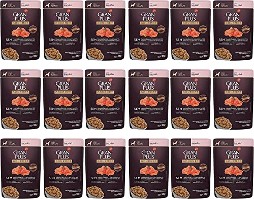GRANPLUS SACHÊ GOURMET CAO ADULTO SALMÃO 100g - pack com 18 unidades