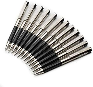 Zebra F-301 Compact Stainless Steel Ballpoint Pen - 0.7mm Fine - Blue Ink - Pack of 12