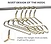 Amber Home 20 Pack Premium Matte Gold Aluminum Coat Hangers, 16.5” Extra Smooth & Durable Metal Shirt Dress Hanger, Light & Sturdy Metal Rack for Jacket Trouser Pant Slack
