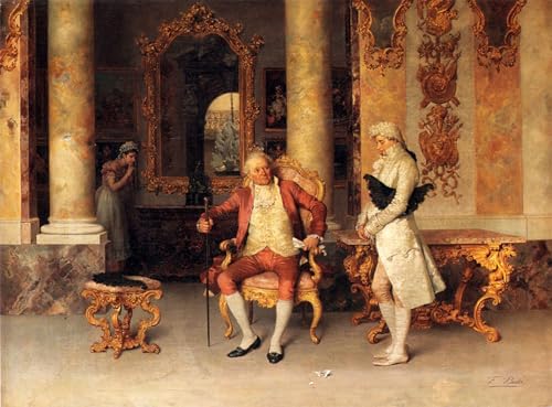 Tableau Toile l'Eavesdropper Francesco Beda - Peinture Décorative Murale 60x90cm