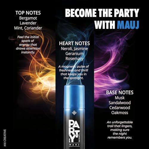 Image of Riya Mauj Long Lasting Deodorant | Deo Spray for Men | Body Spray - 40 ml (Fresh Energy Scent)