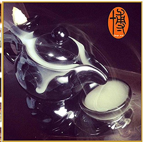 Festival Gift Junming Inc Mystical Aroma Tea Port Backflow Incense Tower Burner Statue Figurine Chinese Ceramic + 60 Pcs Cones Home Decoration #TOP3