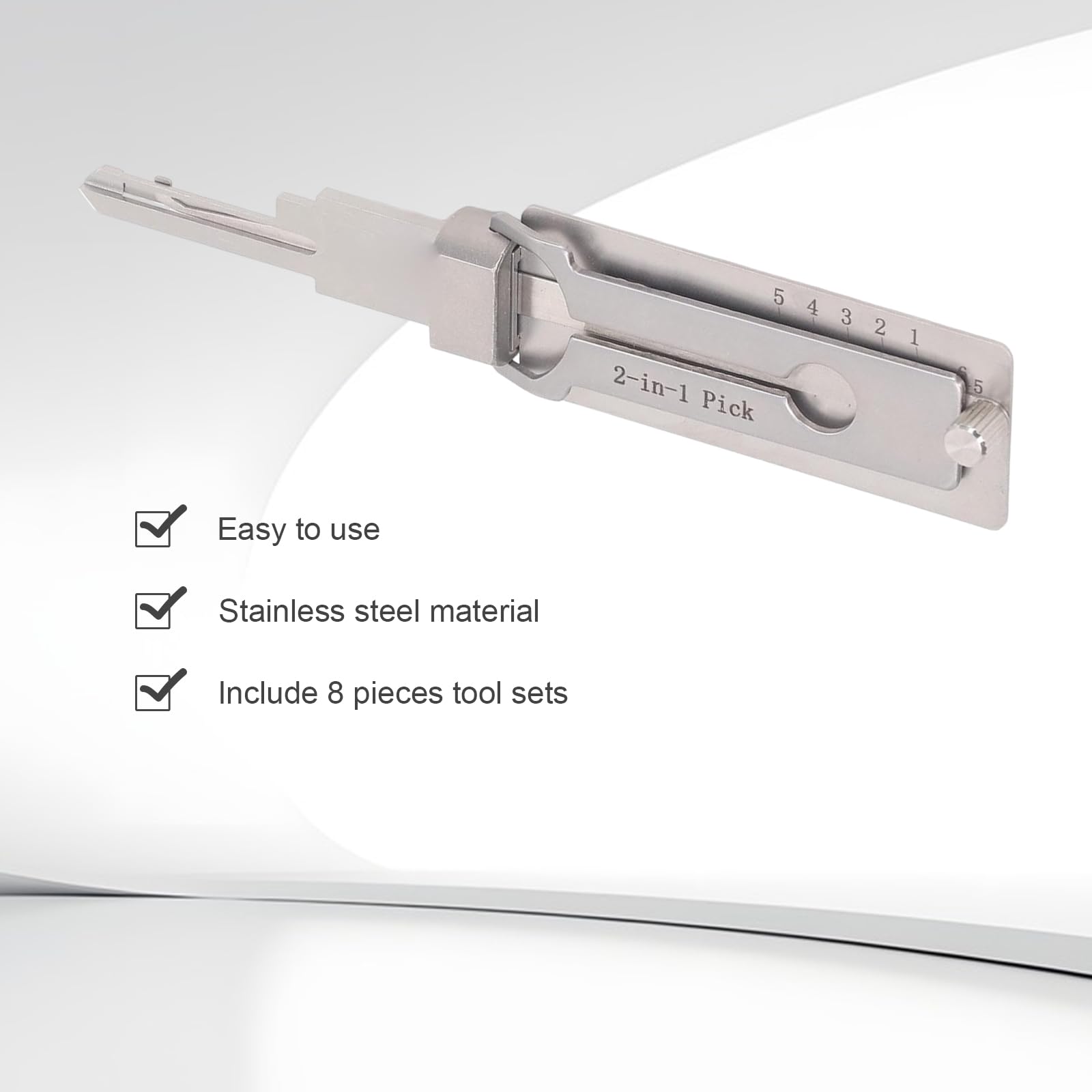 Stainless Steel Master Key Decoder klucz 2 w 1 automatyczny dekoder narzędzie do wytrychania kluczy profesjonalne