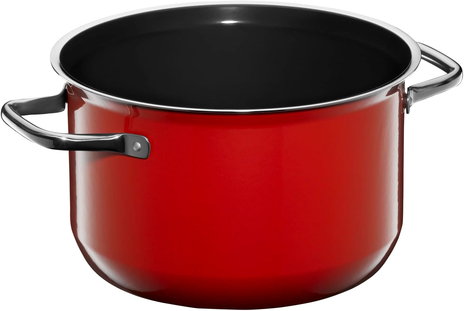 WMF Fusiontec Compact Saucepan Set Induction 3-Piece Steamer Glass Lid Polished Cromargan Stainless Steel Stackable Pots Set Red