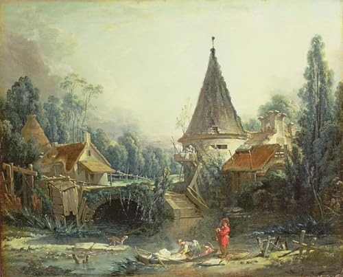 Toile affiche de arts paysage près de Beauvais François Boucher impression peinture huile 60x90