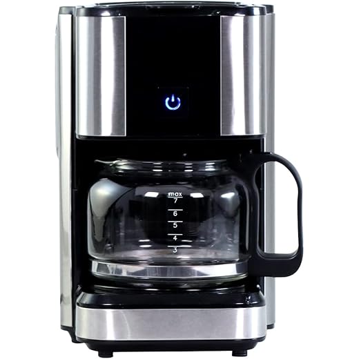 Wonderchef Regalia Brew Coffee Maker 550 W|Stainless Steel Body|700ml Borosilicate Glass Carafe|3-in-1 Filter Coffee, Espresso, Cappuccino|7 Cups Coffee|Black & Silver|2 Year Warranty