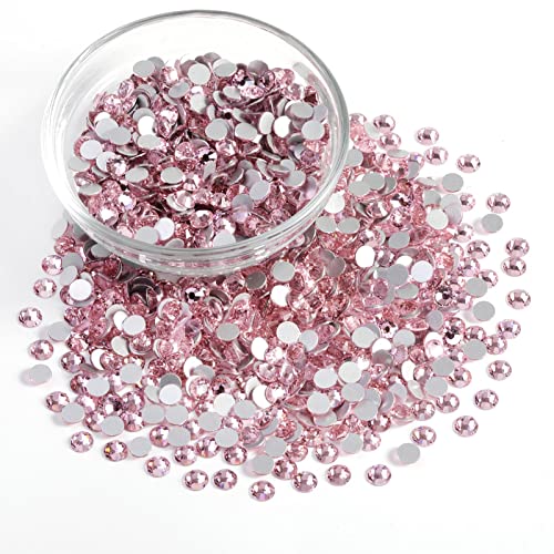 Image of Beadsland Flatback Rhinestones Bulk,14400pcs Pink Rhinestones for Nails Crafts Clothes DIY Decoration, Light Rose /Light Pink, SS10, 2.7-2.9mm