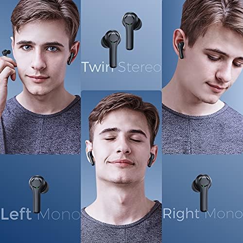 Wireless Earbuds, Bluetooth Earphones in Ear, Bluetooth Headphones w/Wireless Charging/Microphones/Noise Cancelling, Bass+ /35H/Smart Control, IPX8 Waterproof Sport Earphone