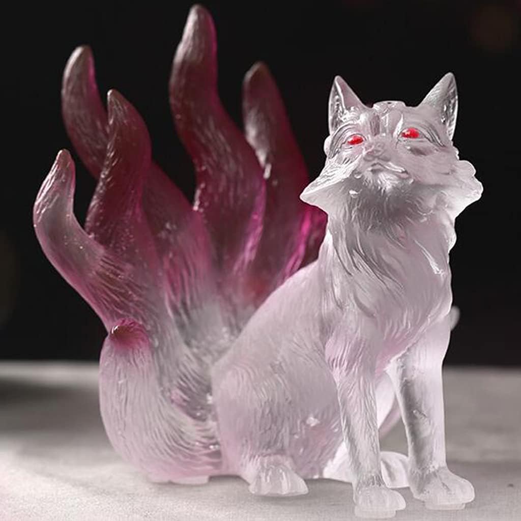 appuivbt 3D Nine-Tailed Foxes Resin Mold Silicone Animal Epoxy Resin Jewelry Mold Resin Casting Molds for Polymer Clay,Soap,Candle