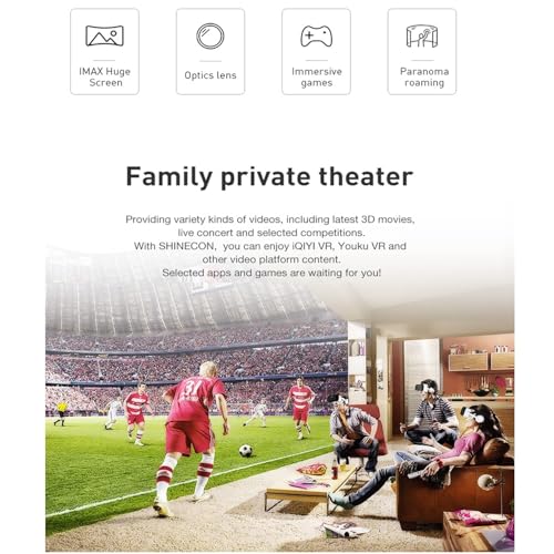 Image of BG21 VR Headset Virtual Reality Glasses with Stereo Headphones 3D Glasses Helmets Support 4.7-6.0 inch Large Screen Smartphone with Controller