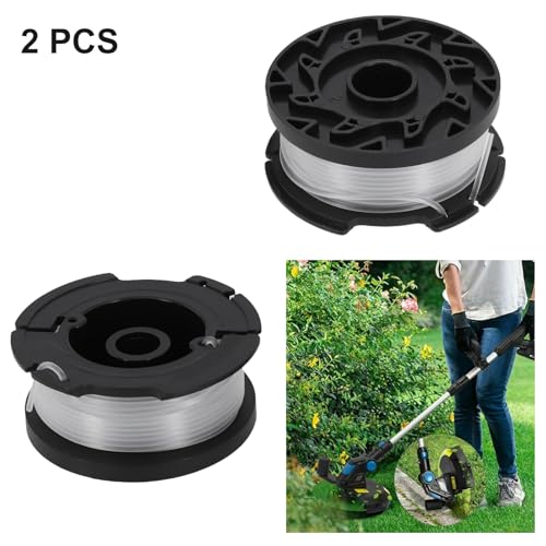 Homeponnew Bobina de repuesto para cortacésped eléctrica de 20 V para cortacésped inalámbrico con mango telescópico, paquete de 2 bobinas ABS y kit de línea compatible con modelos Prostormer - imagen 8