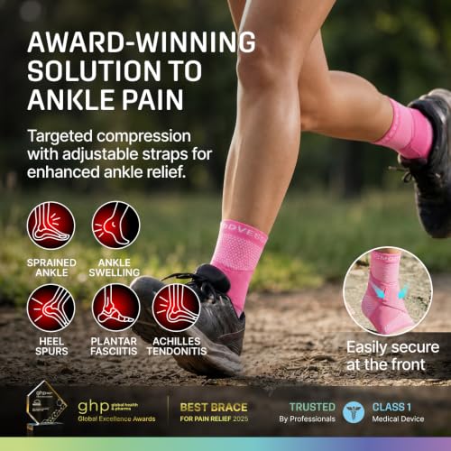 Image of Modvel Foot & Ankle Brace Socks with Adjustable Support Strap - Compression Sleeve for Sprained Ankle, Plantar Fasciitis Relief Tendonitis & Arthritis, Stabilizing Foot & Ankle Support for Women & Men