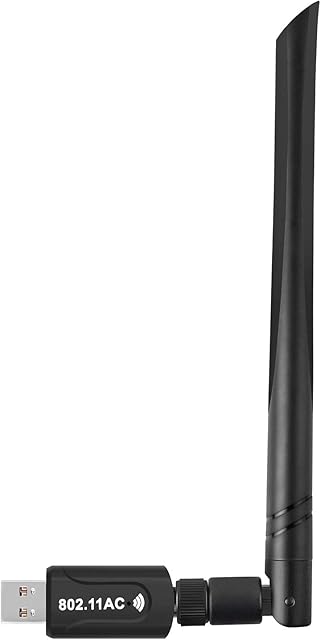 USB WiFi Adapter 1200 Mbps Realtek RTL8812BU 5dBi Antenna AC1200 Dual Band 5.8GHz 2.4GHz WiFi Dongle 802.11 a b g n ac For Laptop Desktop PC USB 3.0 Network Adapter Support Windows 10/8/7 Mac