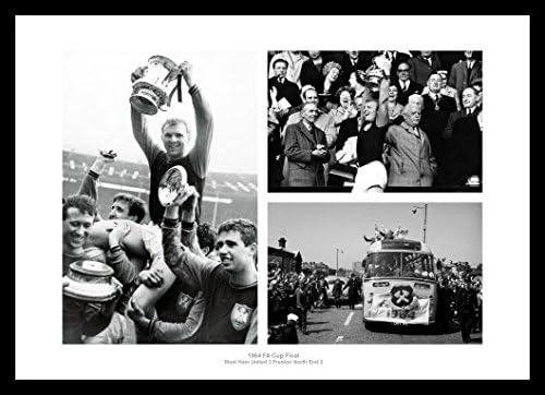 Framed West Ham United 1964 FA Cup Final Photo Montage Memorabilia