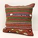 Kilimwarehouse Throw Handmade Pillow Cover 20x20 inch (50x50 cm) Modern Design Large Kilim Pillow Cover