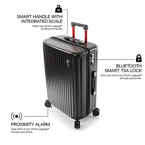 Image of Heys SMARTLUGGAGE Range Burgundy Color 30 inch Large Trolley